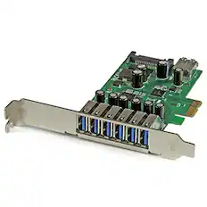 Front. Startech - 7-Port PCI Express USB 3.0 Card - Standard and Low-Profile Design.