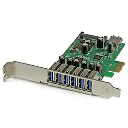 Startech - 7-Port PCI Express USB 3.0 Card - Standard and Low-Profile Design