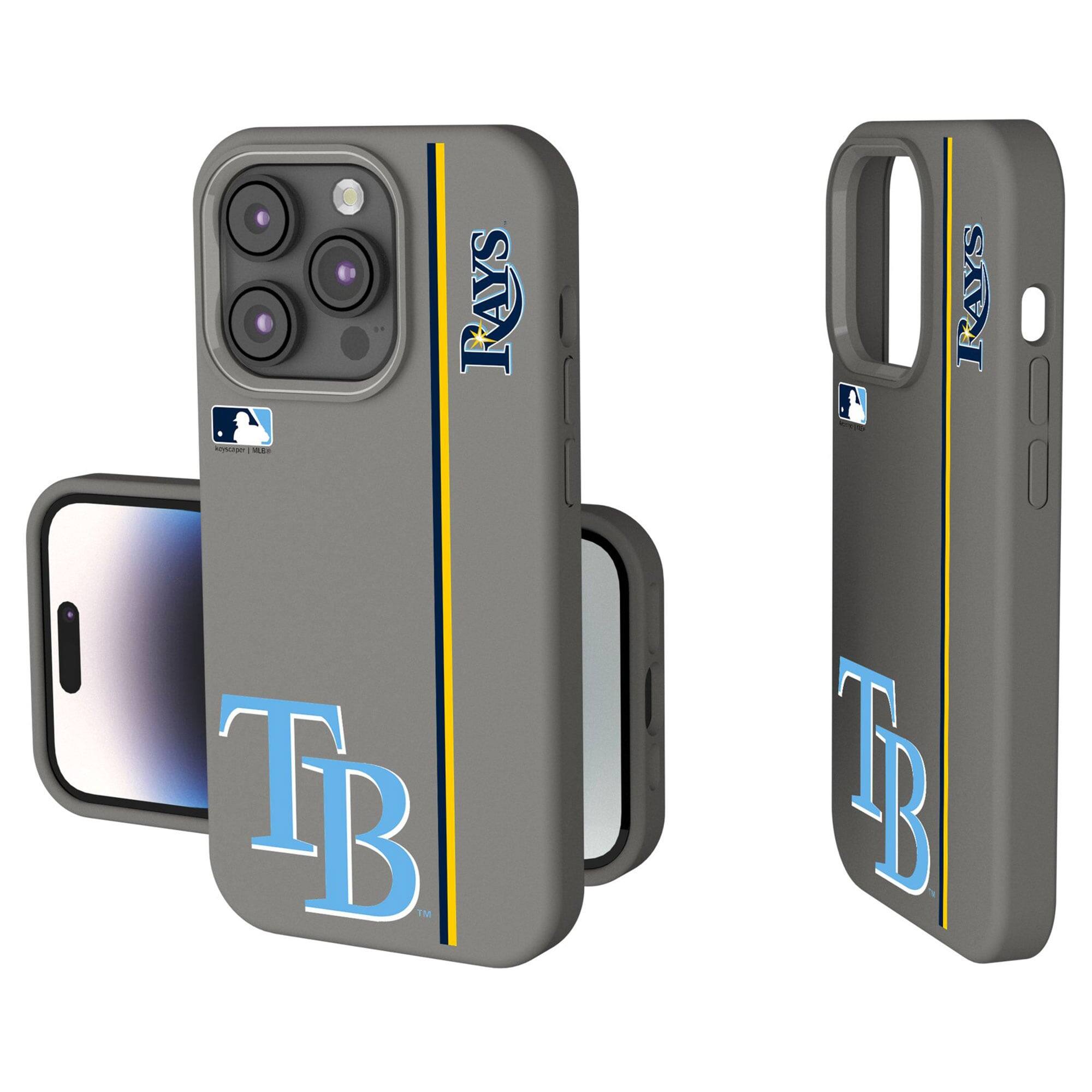 Keyscaper - MLB - Tampa Bay Rays iPhone Soft Touch Case - 14 Plus - Gray