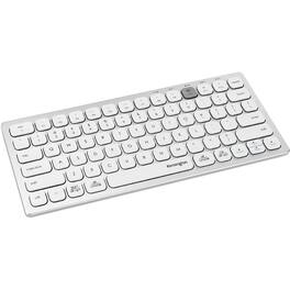 Kensington - Multi-Device Dual Wireless Compact Keyboard - Wireless Connectivity - Bluetooth/RF - 2.40 GHz - Multimedia - Silver