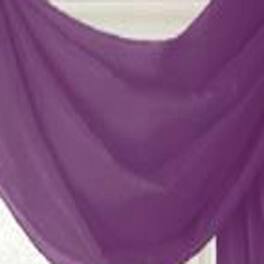 RT Designers Collection - Celine Neon Sheer Curtain Scarf Valance - 55 x 216 Inches - Purple