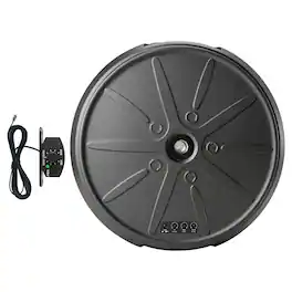 Junsun - 800W Powered 12" Spare Tire Car Subwoofer with Built-in Amp & Remote Easy Plug & Play Install for Most Vehicles - Black