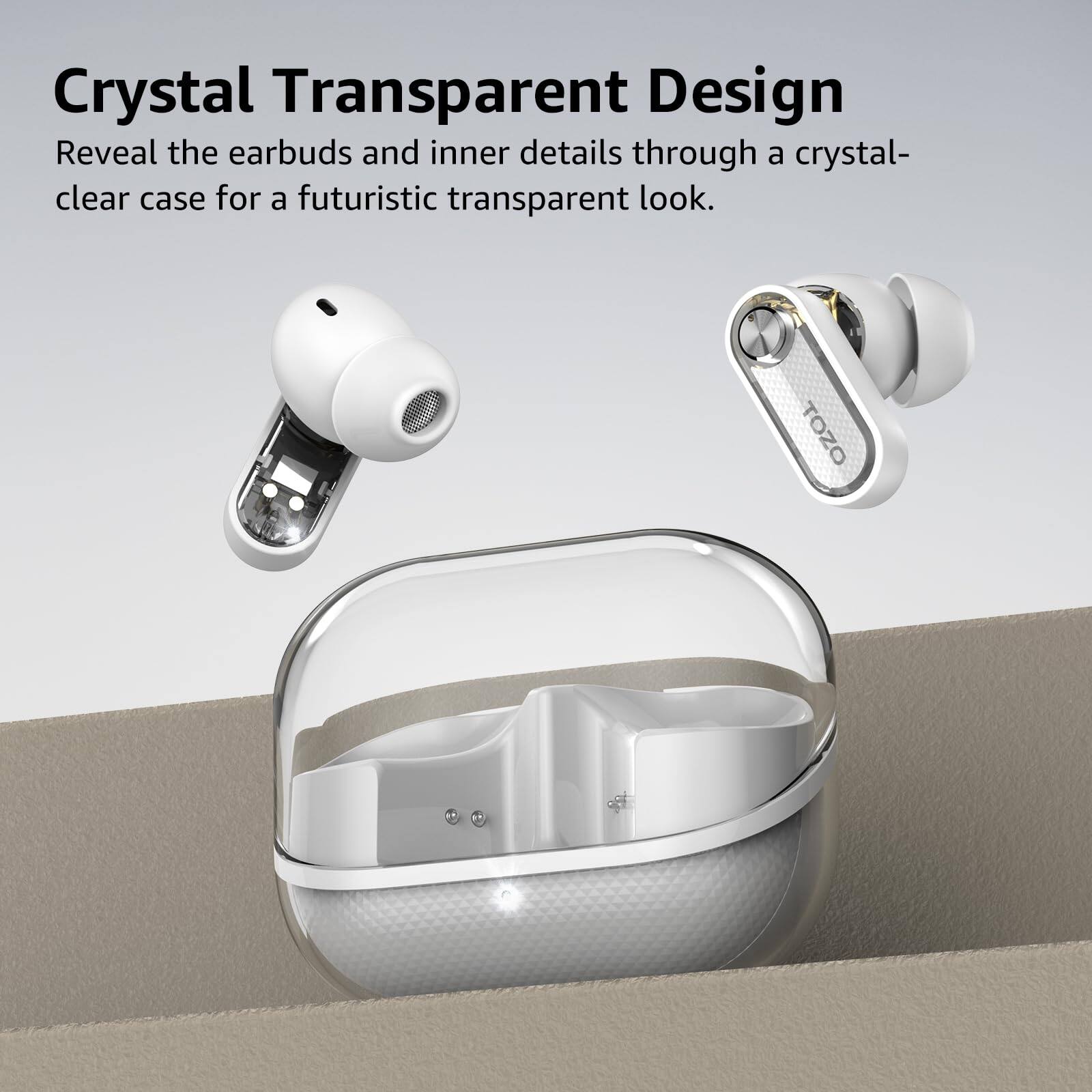 Crystal Transparent Design

Reveal the earbuds and inner details through a crystal-clear case for a futuristic transparent look.