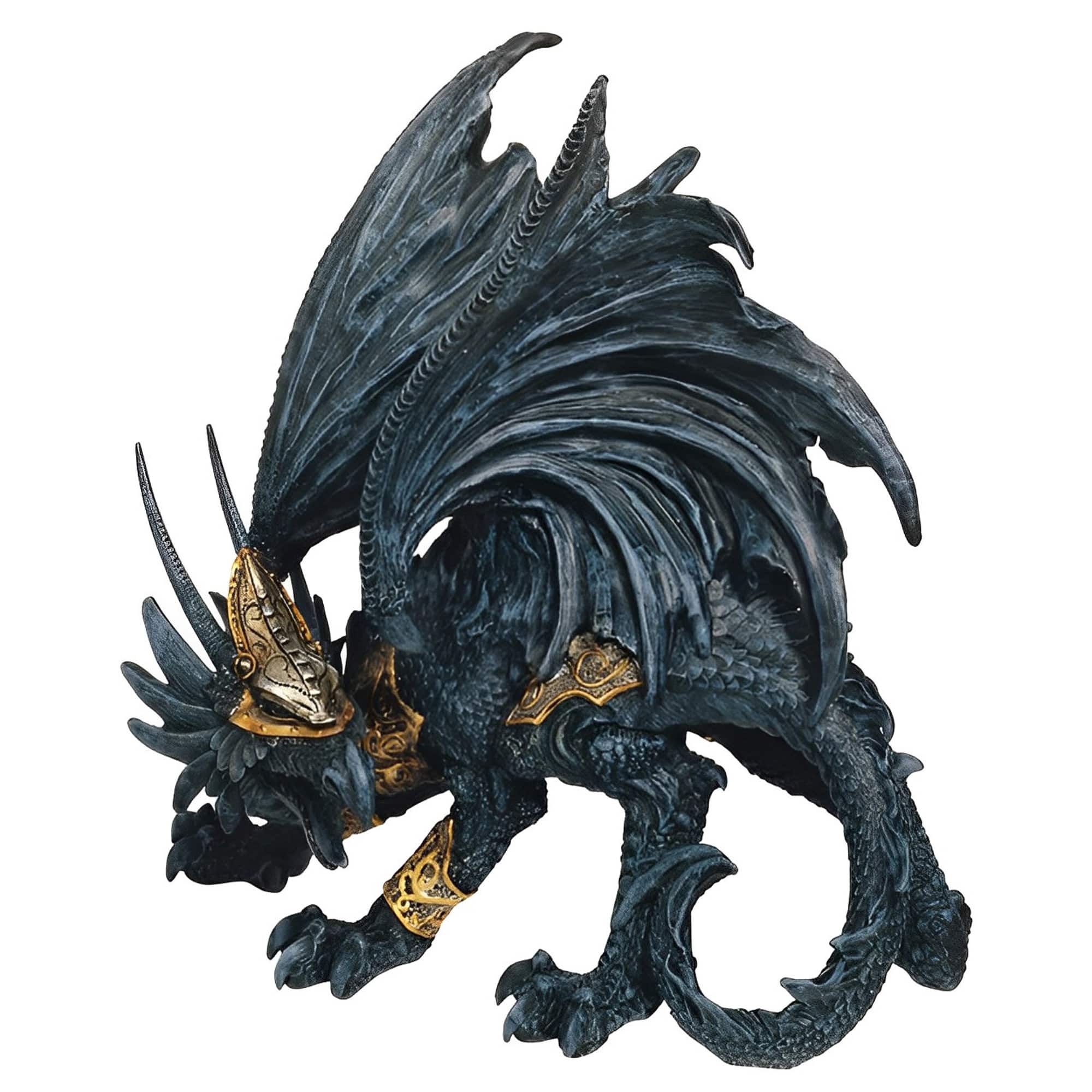 FC Design - 8"H Dragon with Mask and Armor Figurine Statue Office Desk Tabletop Medieval Gaming Home Decor Gift - Multi-Color