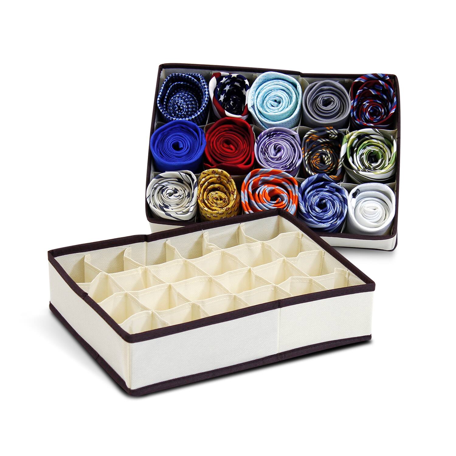 Alt View 2. Furinno - Non-Woven Fabric 4x6 Soft Storage Organizer - Ivory.