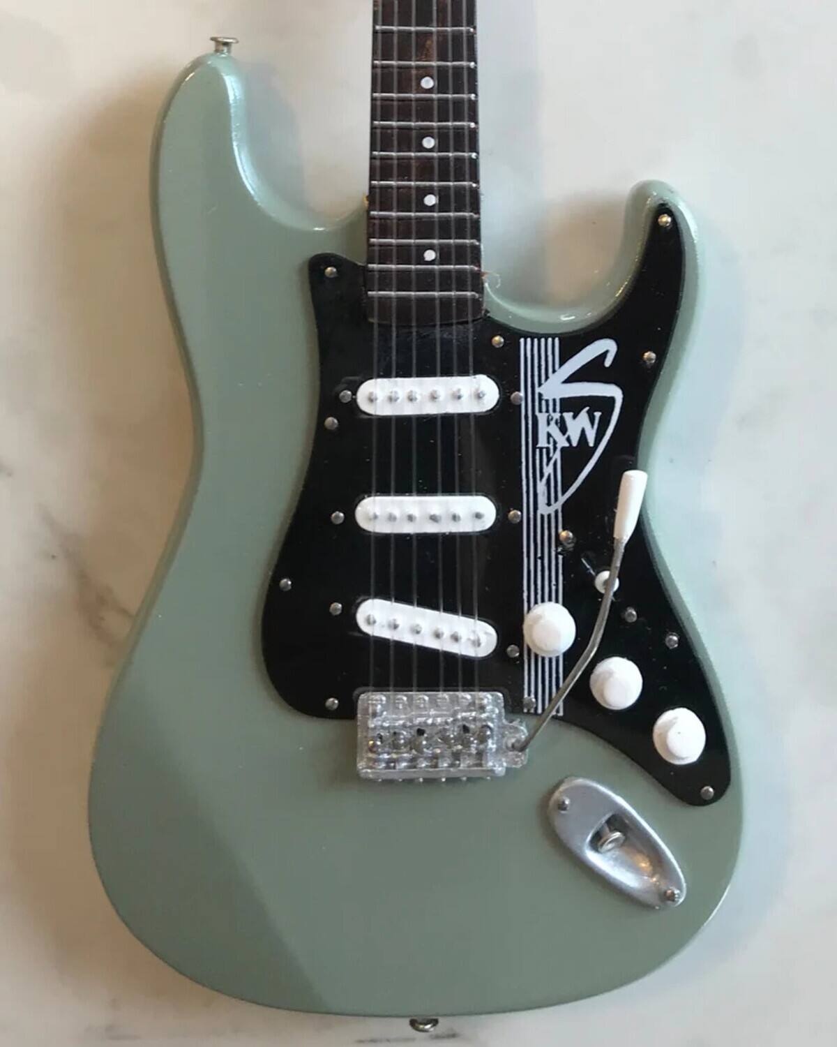 Alt View 2. Axe Heaven - Kenny Wayne Shepherd - Axe Heaven Kenny Wayne Shepherd Fender Stratocaster KWS Green Mini Guitar - Collectibles - Multicolor.