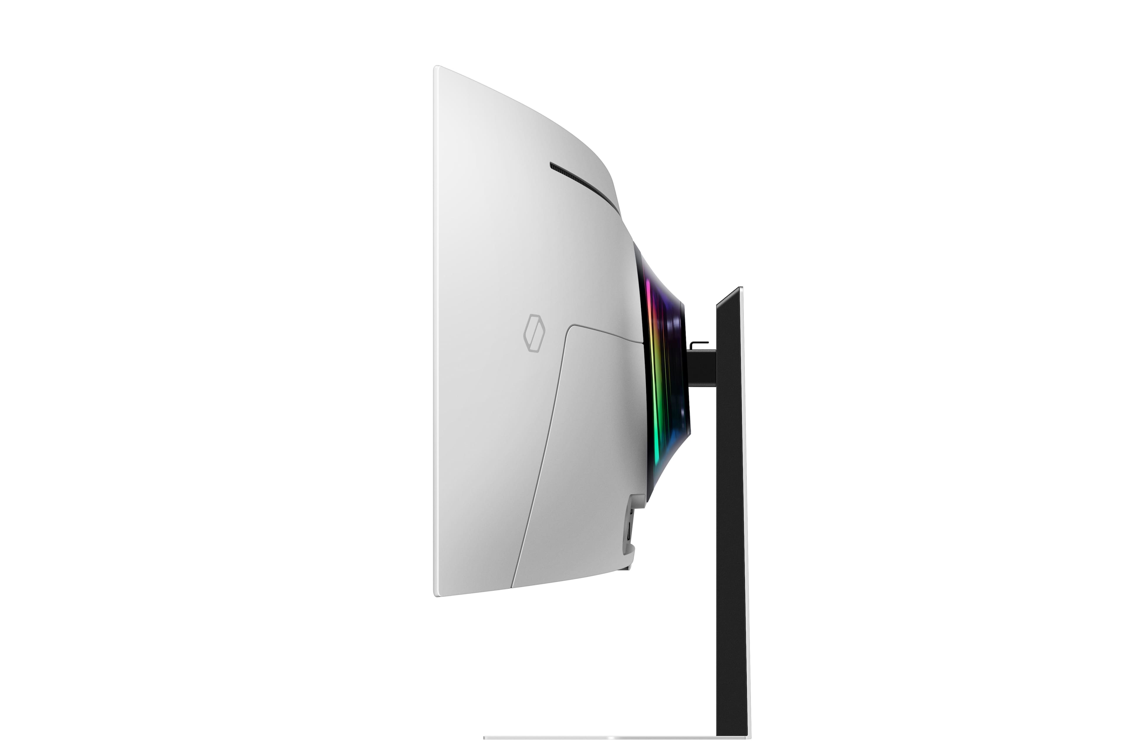 Alt View 19. Samsung - 49" Odyssey OLED G9 Curved Dual-QHD 240Hz FreeSync Prem Pro and G-Sync Compatible Smart Glare Free Gaming Monitor - Silver.