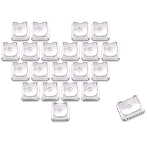 Pacoar Cade - Xvx Blank Transparent Keycaps Sweet Heart Pc Custom Keycap Set Backlit Clear Glitter Candy Mao Profile For Mx Switches - Clear Mao(glitter)