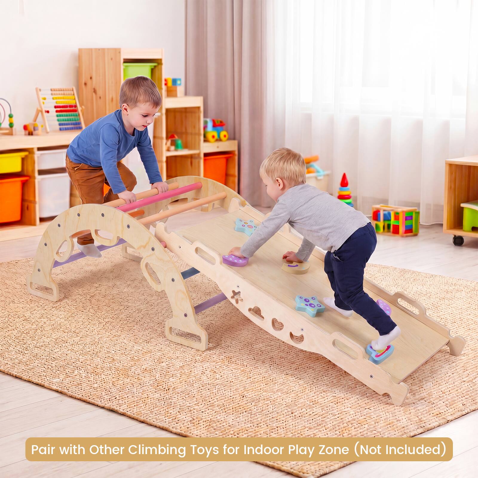 Pair with Other Climbing Toys for Indoor Play Zone (Not Included)
