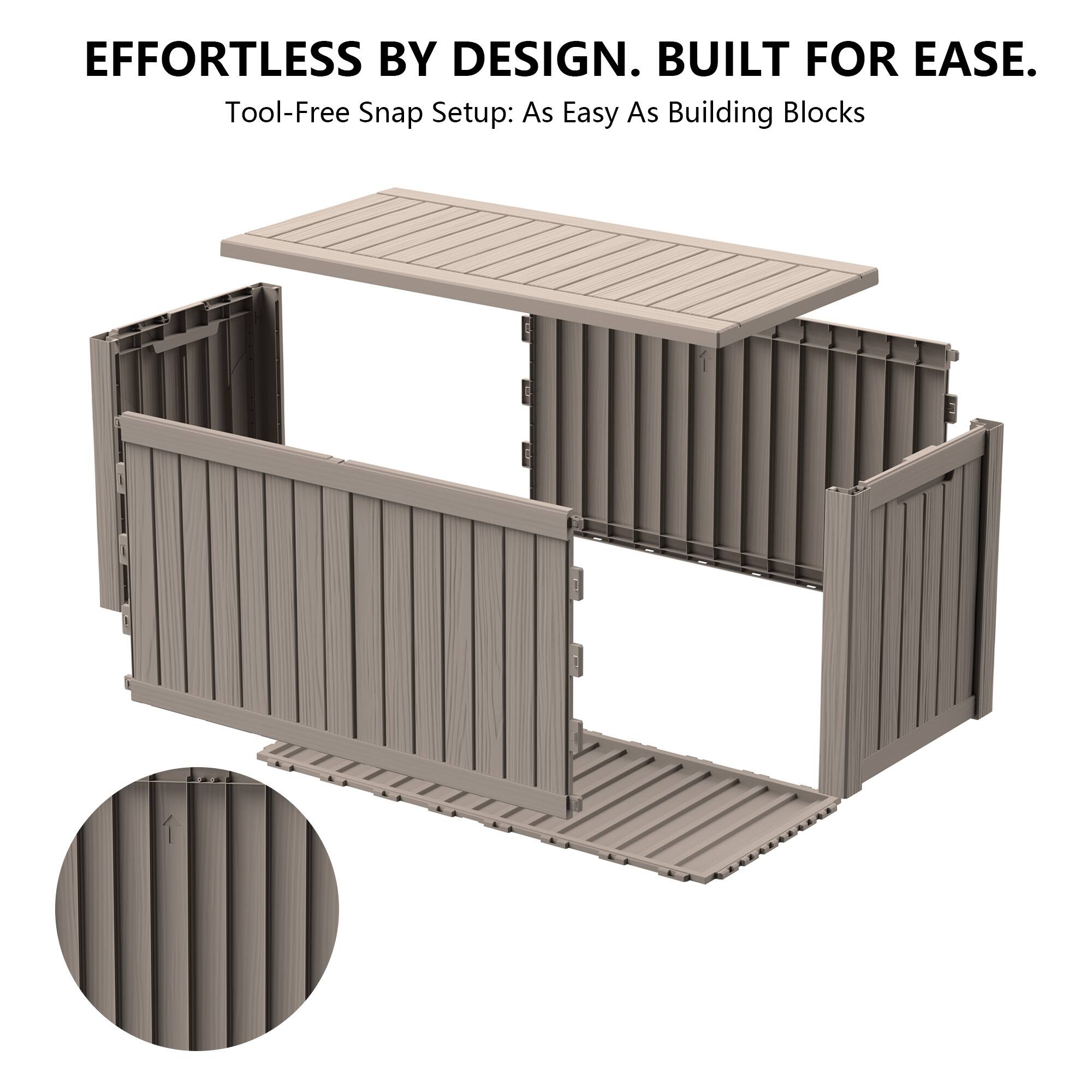 EFFORTLESS BY DESIGN. BUILT FOR EASE.  
Tool-Free Snap Setup: As Easy As Building Blocks