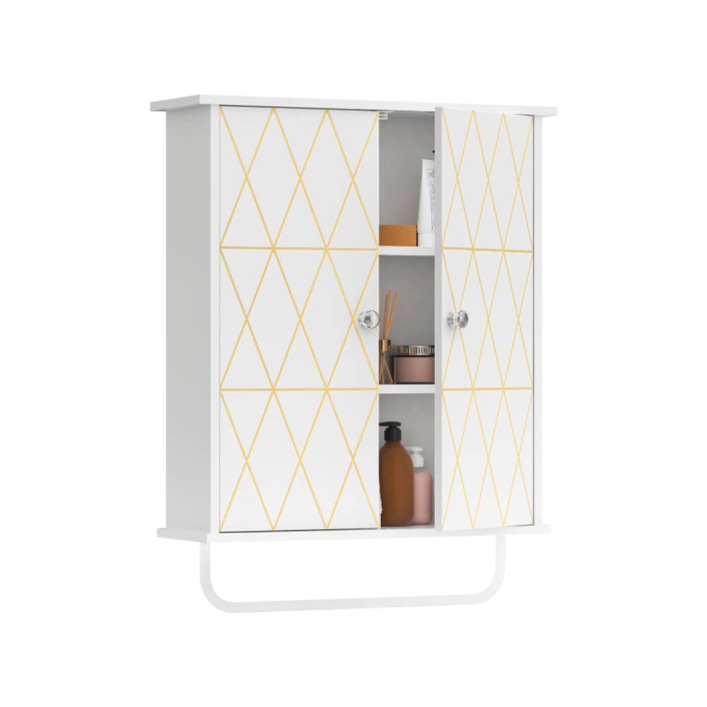 Front. Healthful Sports - WALL-MOUNTED COMPACT STORAGE CABINETRY - White - White.