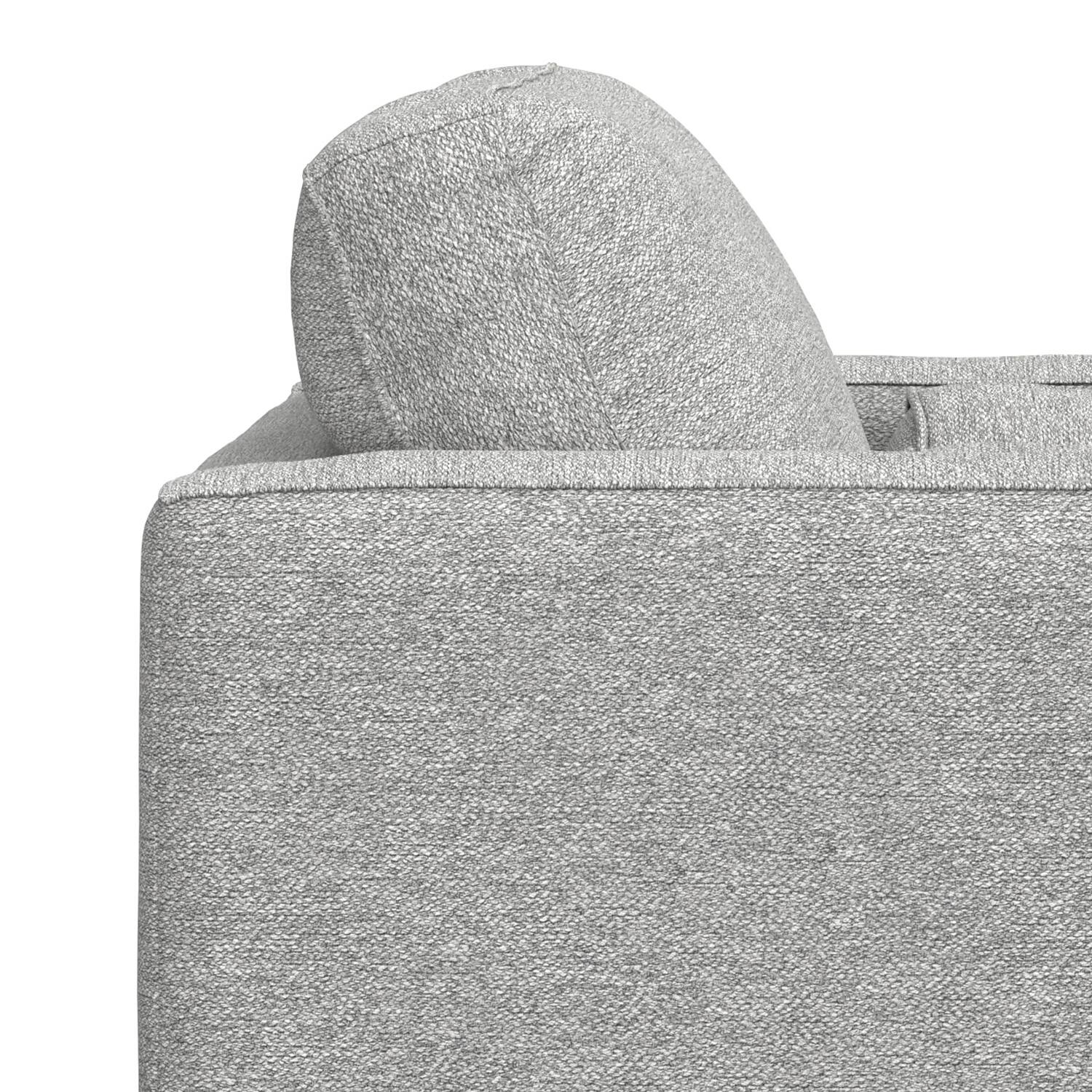 Alt View 5. Simpli Home - Morrison 42 inch Wide Mid-Century Modern Arm Chair in Mist Grey Performance Fabric - Mist Grey.