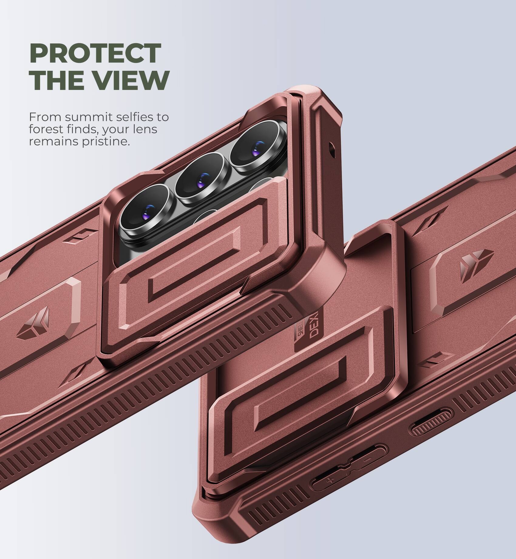 PROTECT THE VIEW  
From summit selfies to forest finds, your lens remains pristine.  
131 DEXI