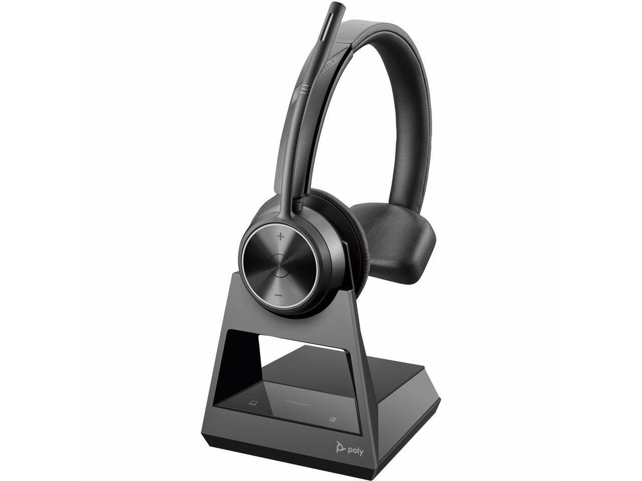 Alt View 1. HP - HP Savi 7300 Office Series Ultra-secure wireless DECT™ headset system - Black.