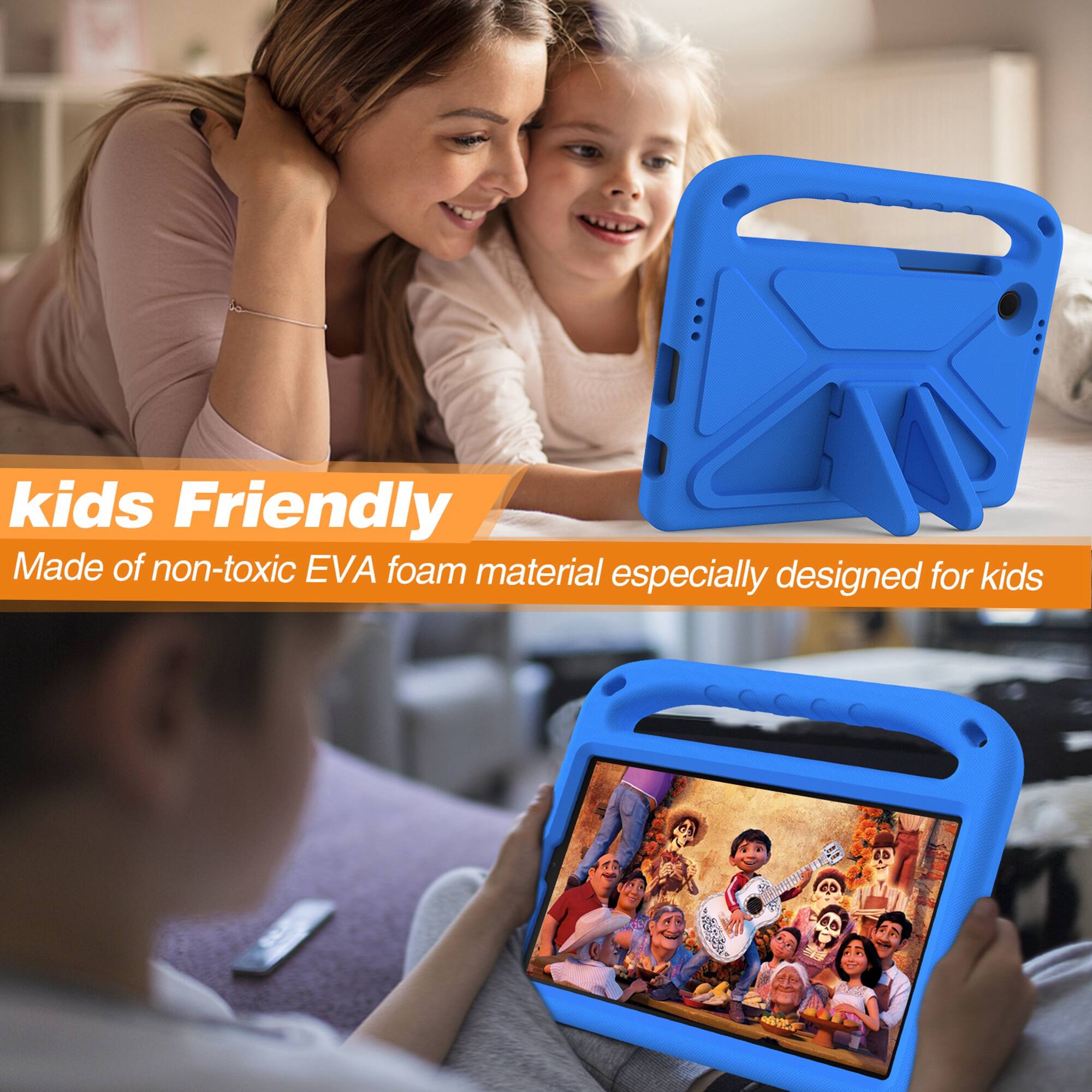 kids Friendly  
Made of non-toxic EVA foam material especially designed for kids