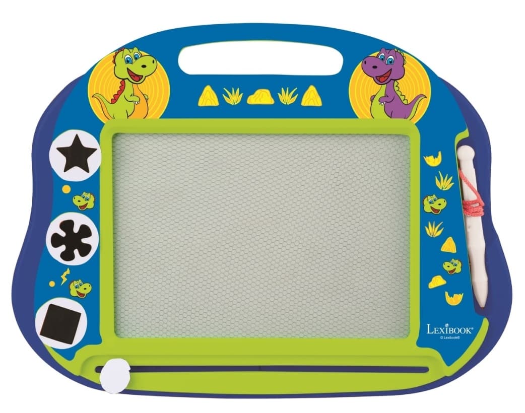 Lexibook - Dinosaurs Magnetic Multicolor Drawing Board with Accessories A5 Format
