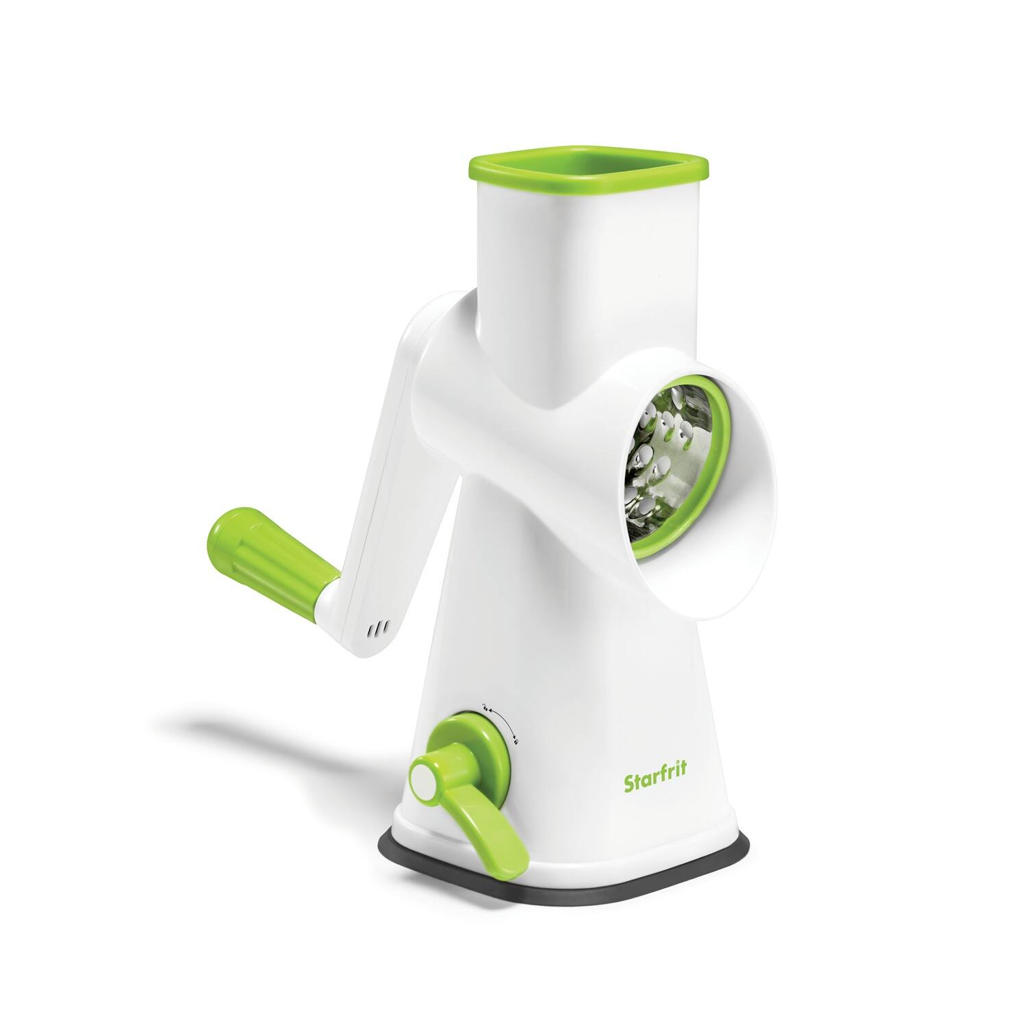 Left. Starfrit - Starfrit 092930-003-0000 Drum Grater With 3 Barrels - white.