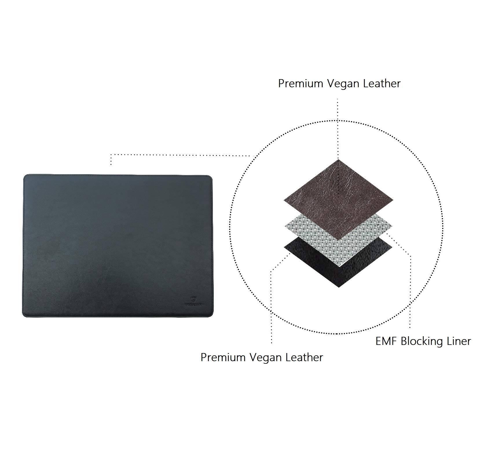 Premium Vegan Leather  
EMF Blocking Liner