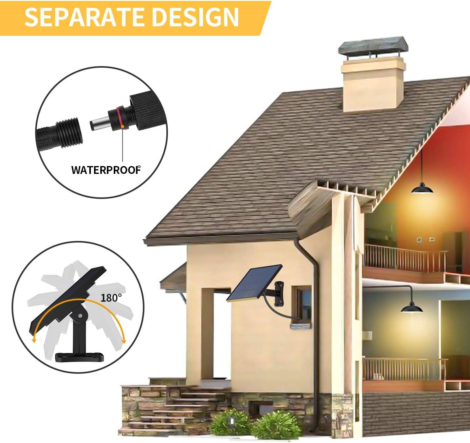SEPARATE DESIGN  
WATERPROOF  
180°
