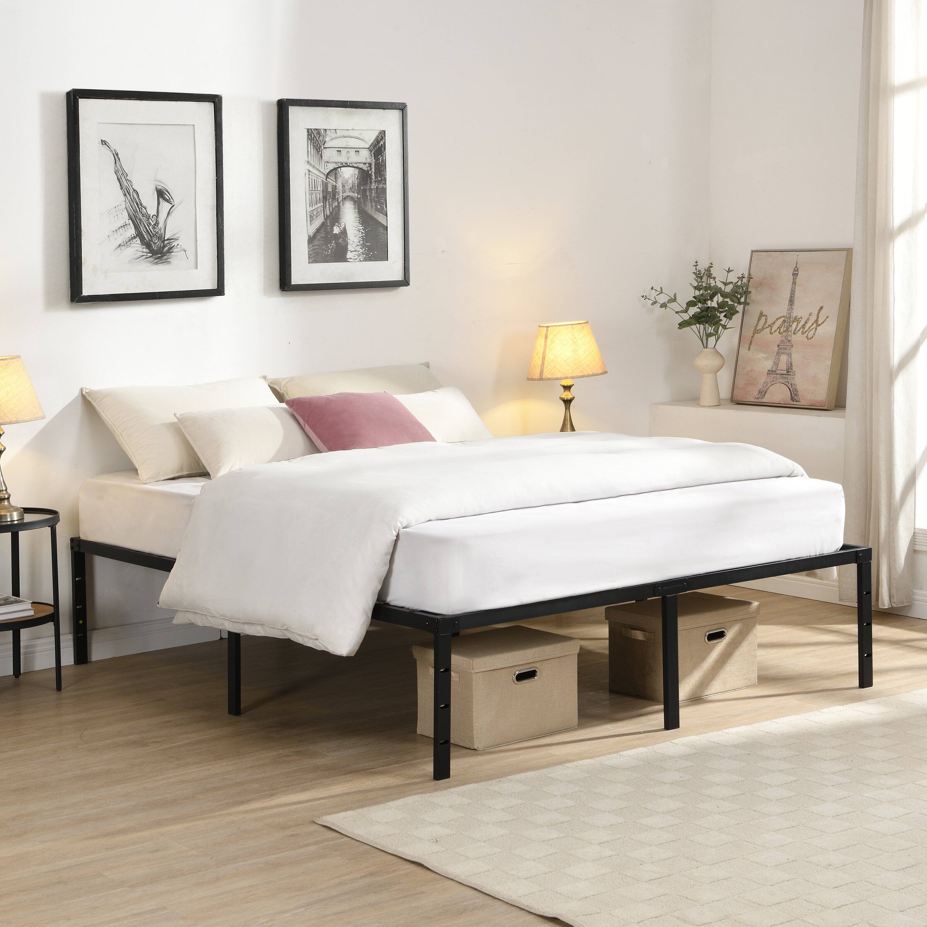 Left. LUCKY ONE - Queen Size Bed Frame - Black.