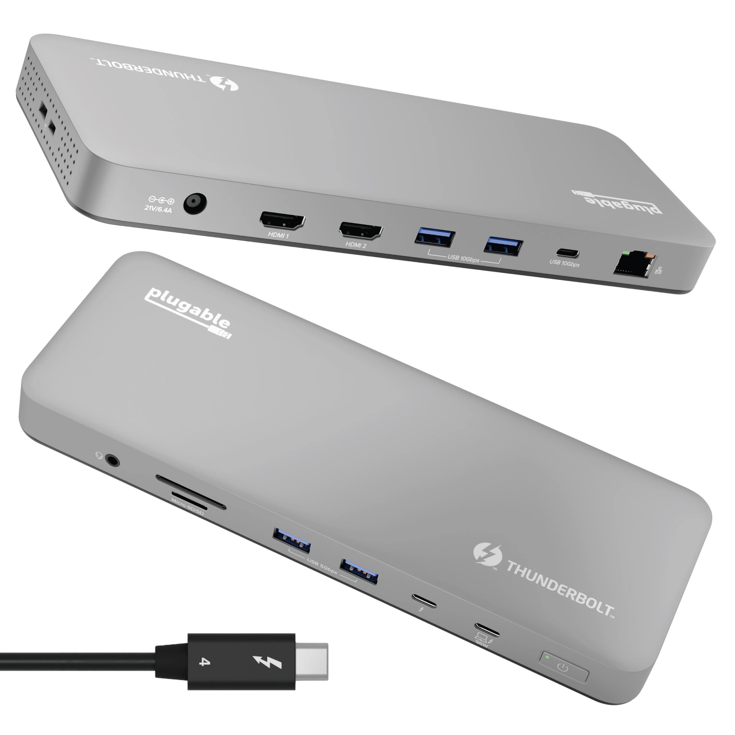 Satechi - Thunderbolt 4 Slim Hub Pro - 5-in-1 Dock- USB-C 60W, Single 8k or D Satechi - Thunderbolt 4 Slim Hub Pro - 5-in-1 Dock- USB-C 60W, Single 8k or D
