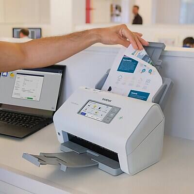 Alt View 4. Brother - ADS-4900W Duplex Document Scanner - White/Black.