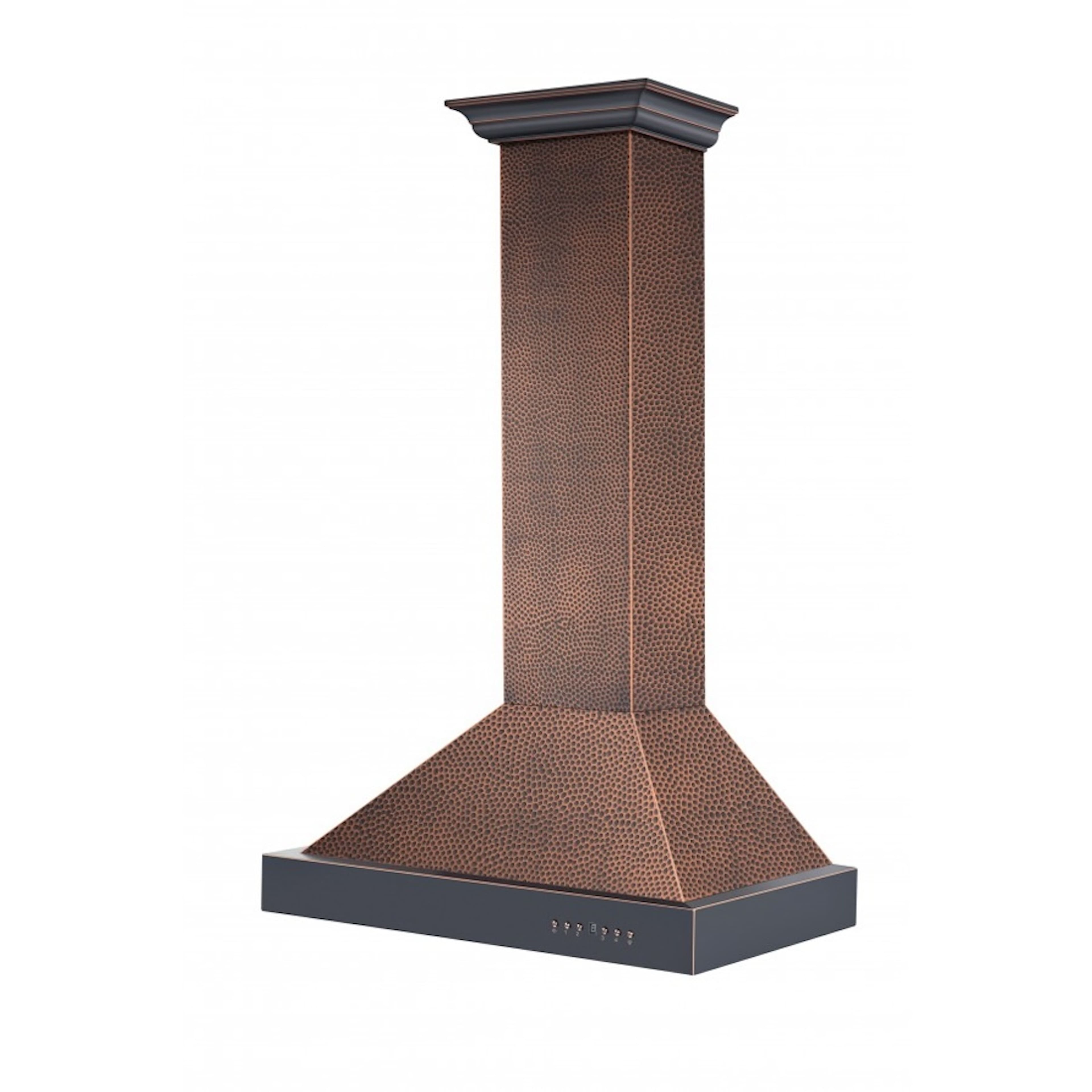 Back. ZLINE - Designer Copper 30" Externally Vented Range Hood - Hammered Copper/Bronze Accents.