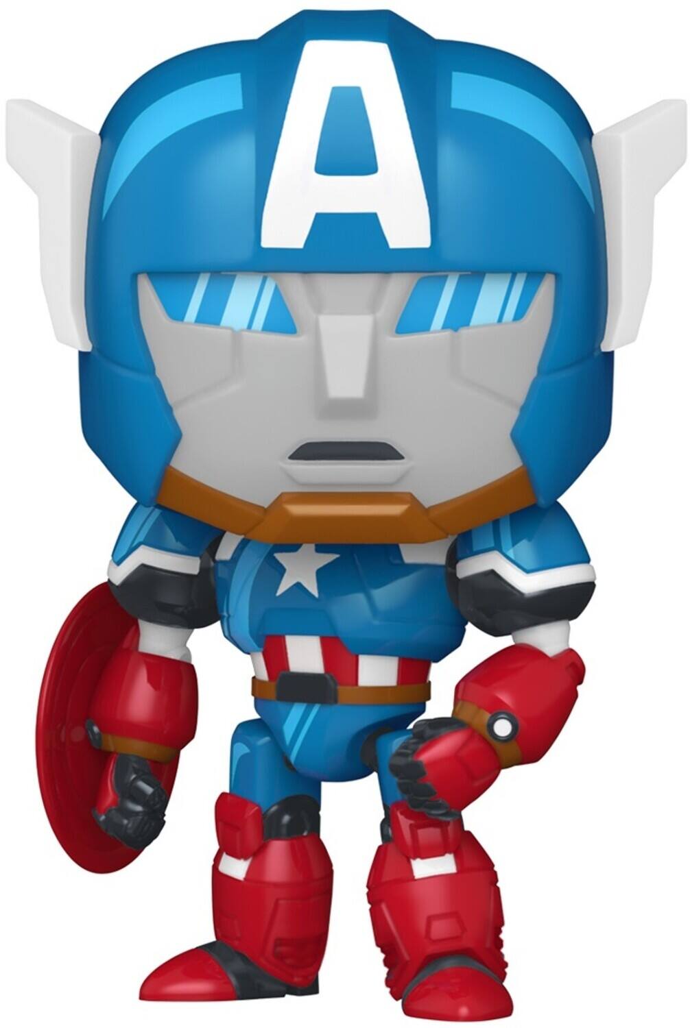 Front. Funko - Funko POP! Marvel: What If - Captain America Mech   - COLLECTIBLES - Multicolor.