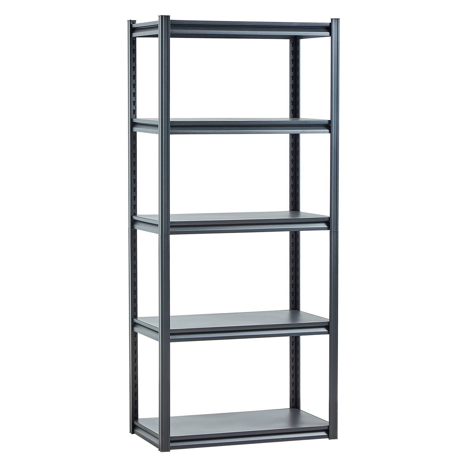 Alt View 5. VEVOR - Storage Shelves, 2000 lbs, 5 Tier Garage Storage Shelving, 18" D x 32" W x 72" H Adjustable Metal Shelves - Black.
