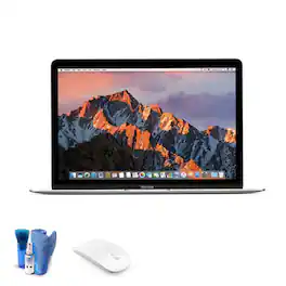 Apple - Refurbished Excellent - 12" MacBook Silver- Kit with Mouse (Spanish Keyboard)