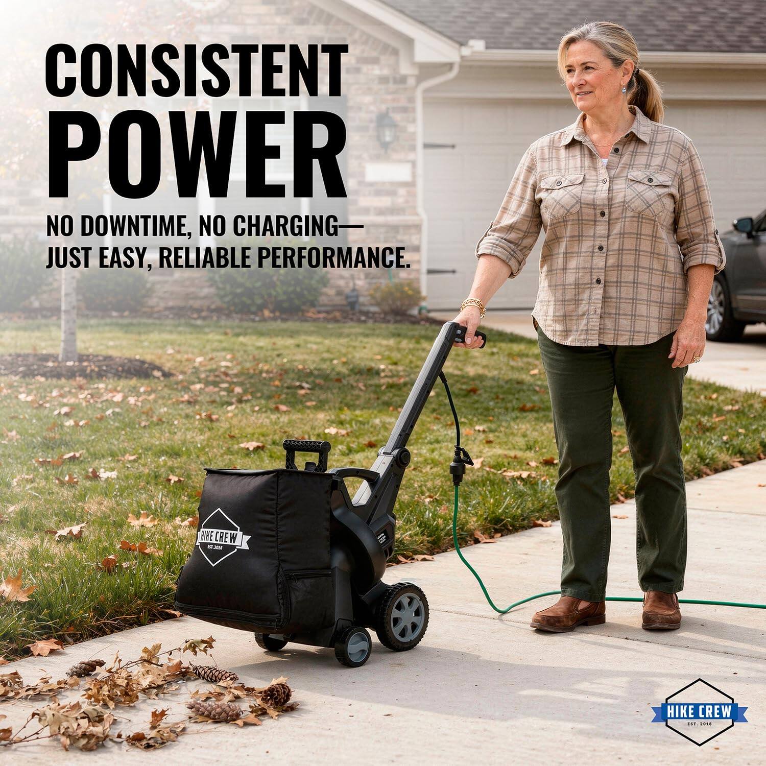 CONSISTENT POWER  
NO DOWNTIME, NO CHARGING—JUST EASY, RELIABLE PERFORMANCE.  

HIKE CREW  
HIKE CREW  
EST. 2018