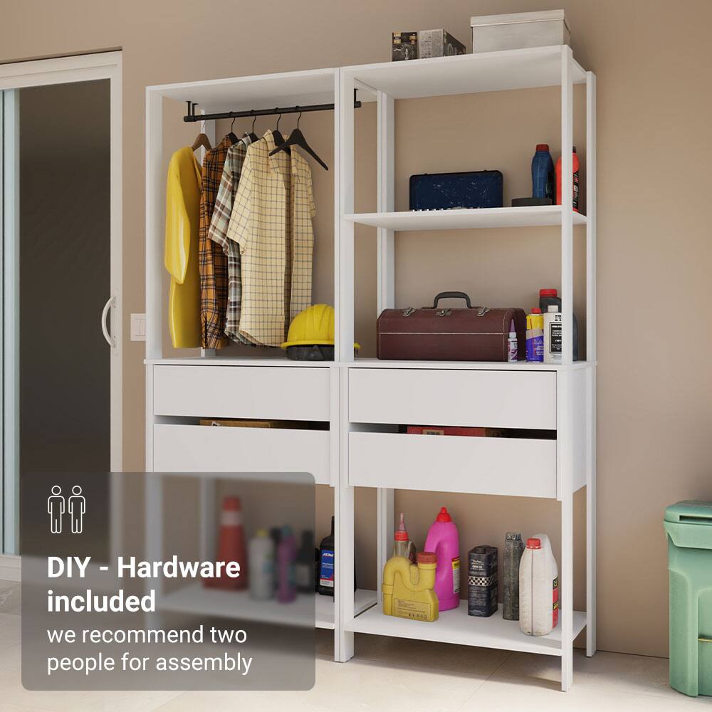 DIY - Hardware included  
we recommend two people for assembly