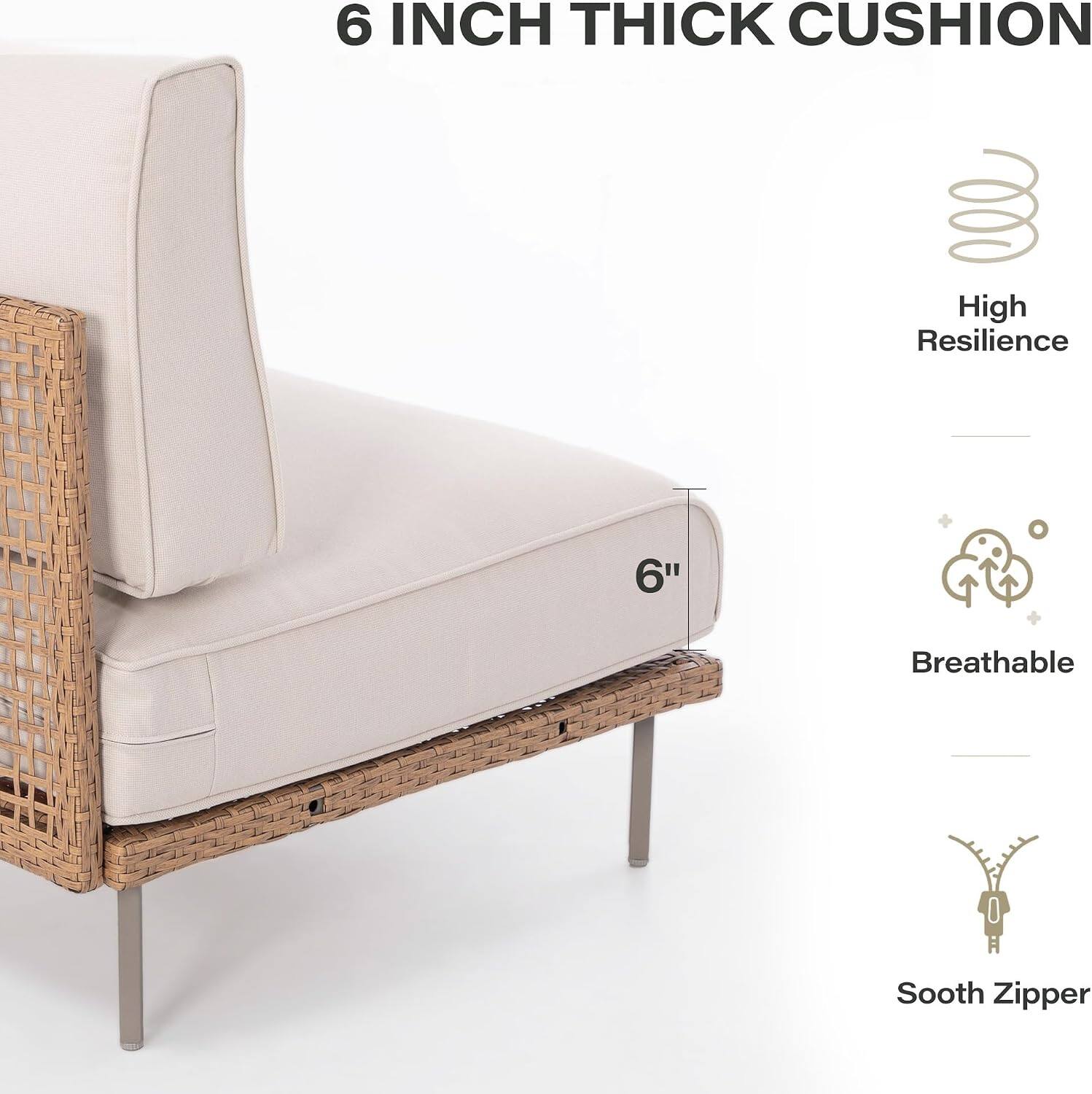 6 INCH THICK CUSHION

High Resilience

6"

Breathable

Sooth Zipper