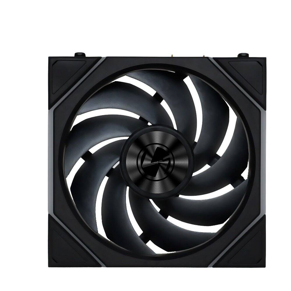 Alt View 1. Lian Li - UNI Fan TL 120 Wireless LCP Fan Blades Customizable RGB LEDs - Triple Pack - With Controller - Black(12TL1W3B) - Black.