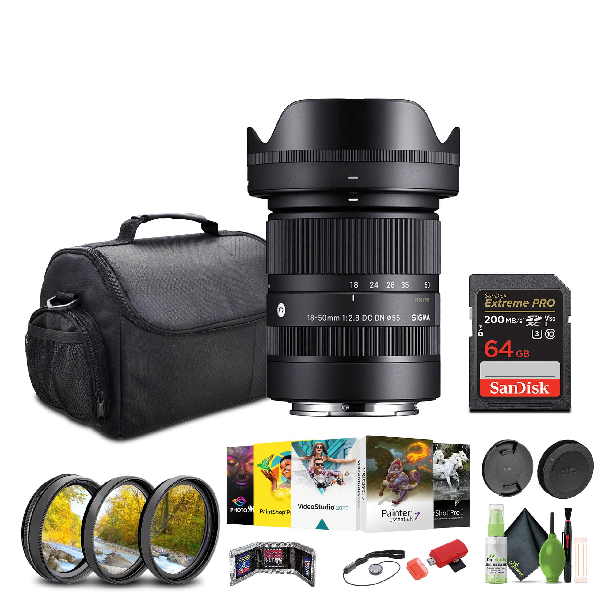 Sigma - 18-50mm f/2.8 DC DN Contemporary Lens for Canon RF + Bundle - Black price history on PriceWatchPro