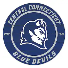 Jardine - Central Connecticut State Devils 20" Indoor/Outdoor Team Color Circle Sign - Blue