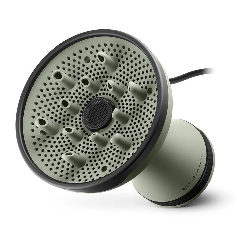 Angle. StyleCraft - Sage 2-in-1 Diffuser and Hair Dryer - Sage.