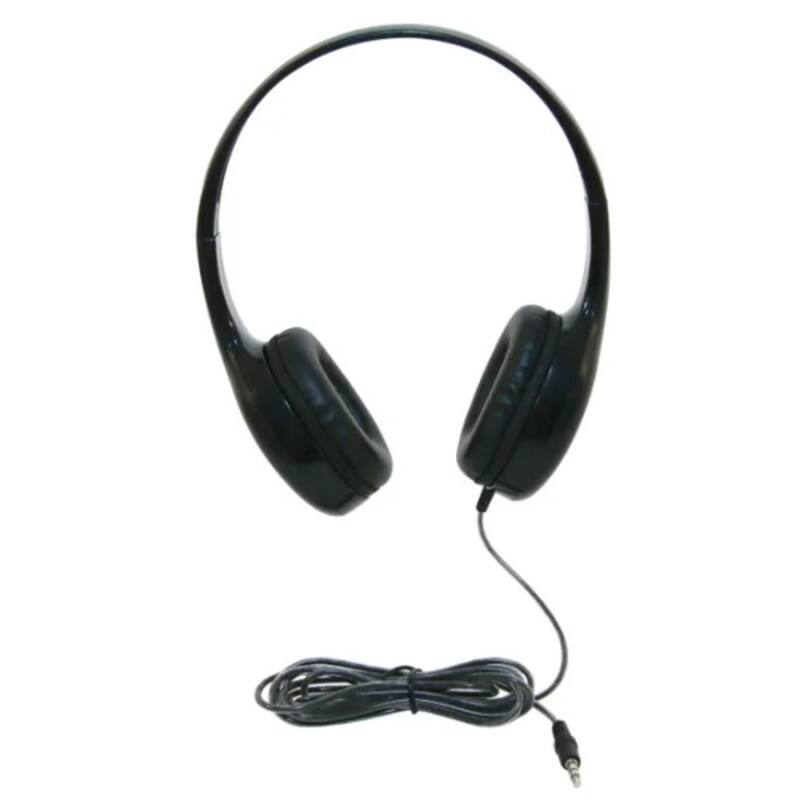 Front. Califone - On-Ear Headphones with 3.5mm Plug, Black.