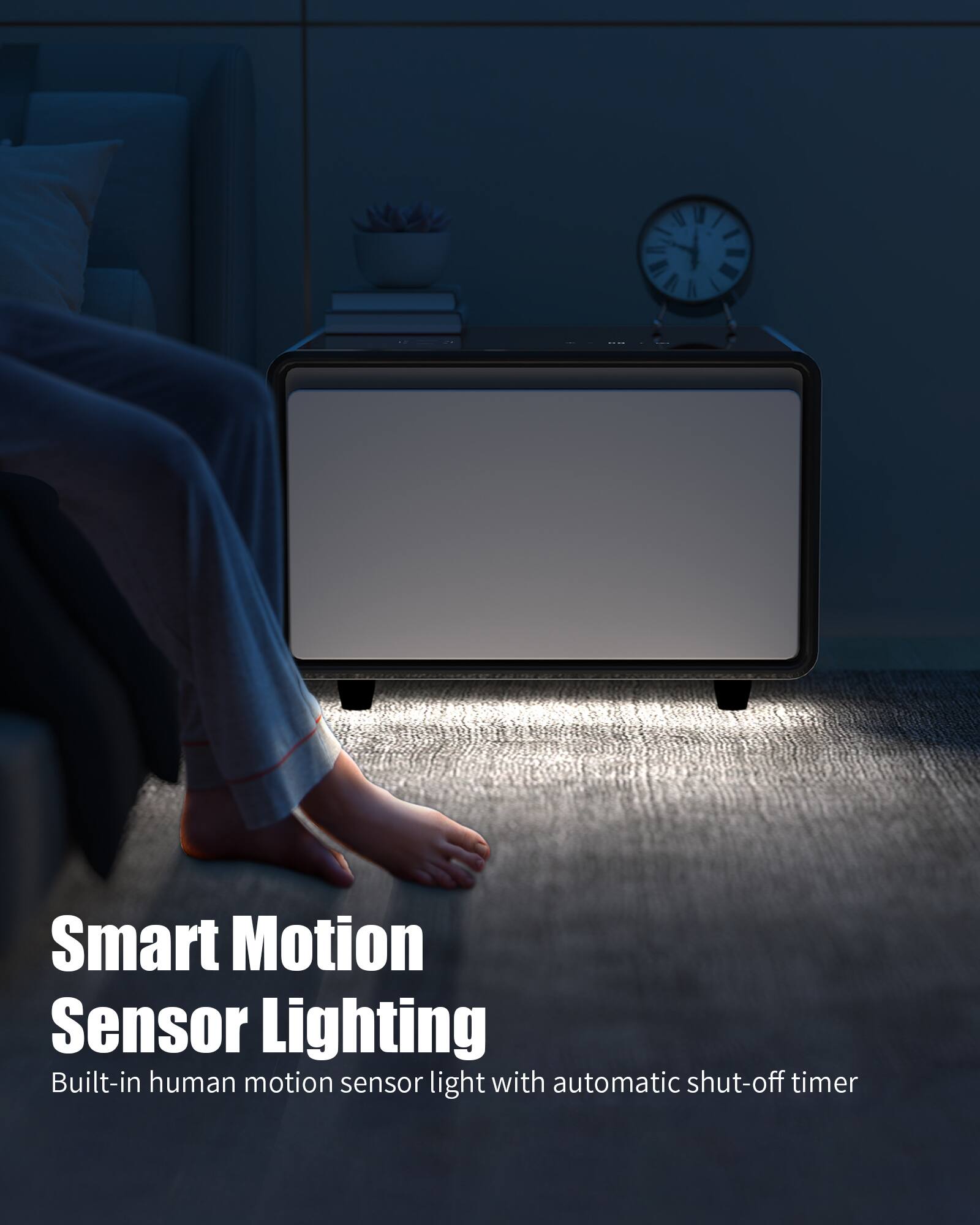 Smart Motion Sensor Lighting Built-in human motion sensor light with automatic shut-off timer