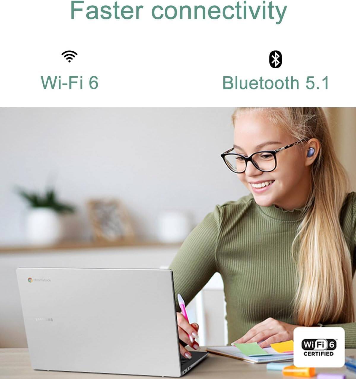 Faster connectivity  
Wi-Fi 6  
Bluetooth 5.1  
Wi-Fi 6 CERTIFIED