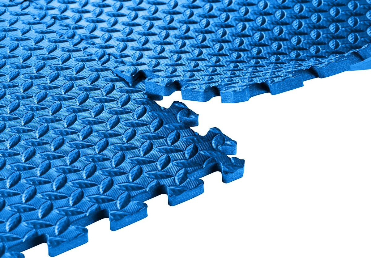 Left. Sorbus - Sorbus 24 Sq Ft Blue EVA Foam Interlocking Exercise Mat, 6-Tile - Blue.