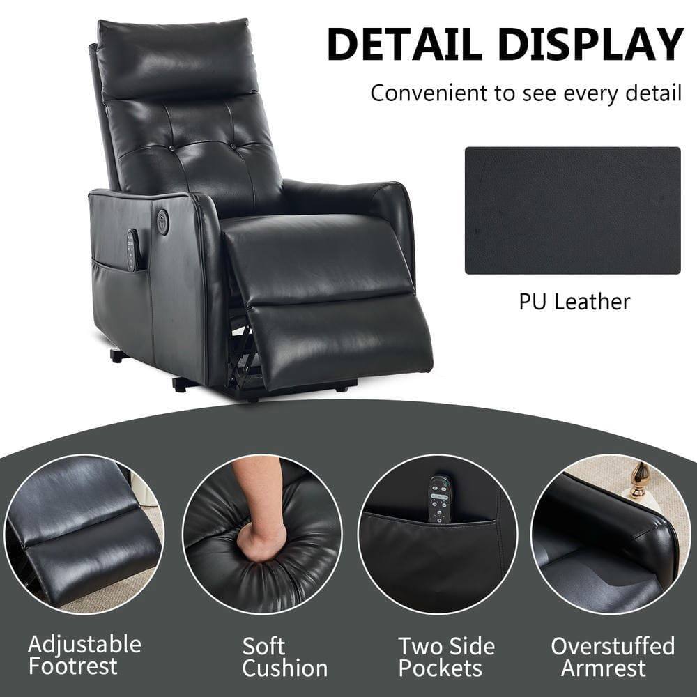 DETAIL DISPLAY  
Convenient to see every detail  

PU Leather  

Adjustable Footrest  
Soft Cushion  
Two Side Pockets  
Overstuffed Armrest