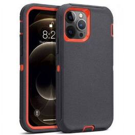 Entronix - Heavy Duty Case for iPhone 14 Pro Max - Triple-Layer Protection - Orange
