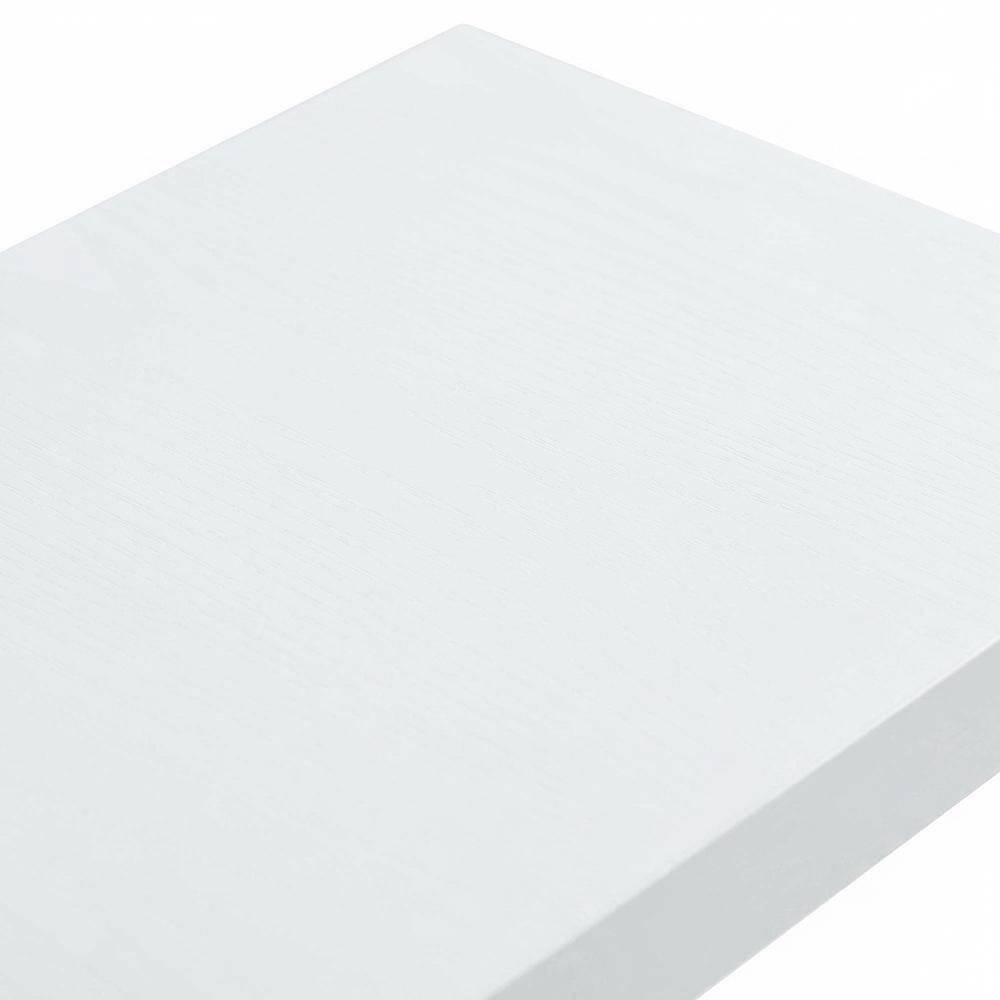 Left. FurniFact - Contemporary White End Table with Sleek Design and Durable Finish - White.