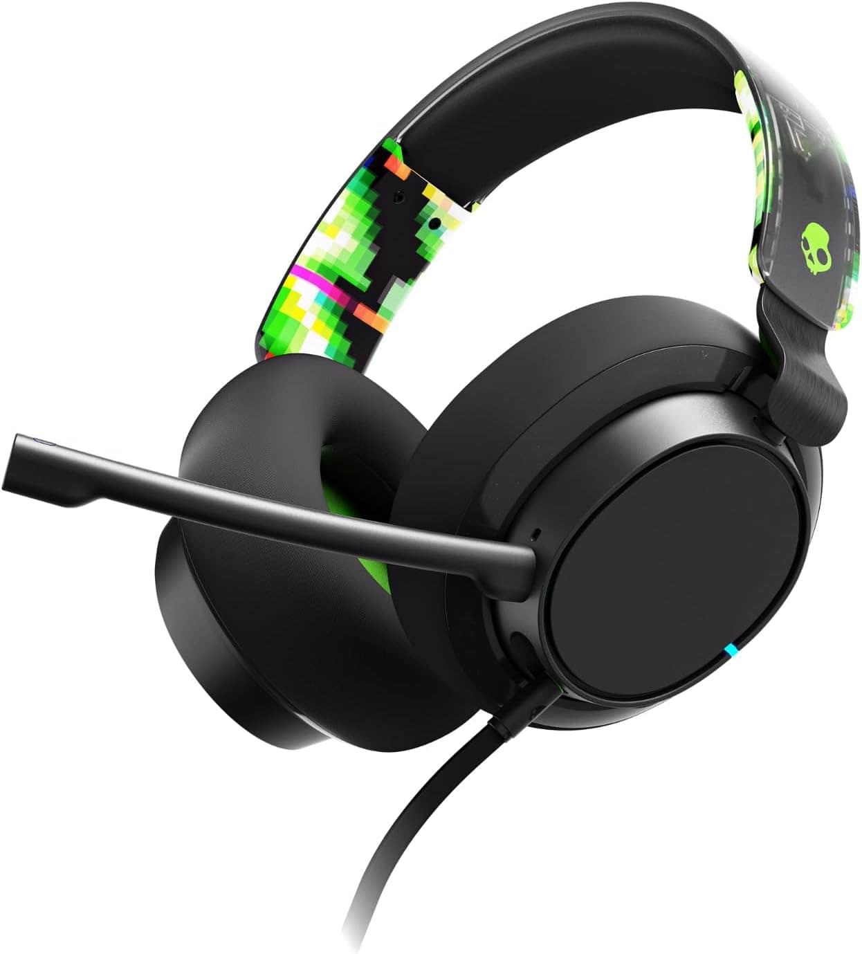 Skullcandy - SLYR Pro Wired Gaming Headset, Mic, Lightweight, Soft Ear Cushions, Mute and Volume Control, PC, Xbox, PlayStation - Green