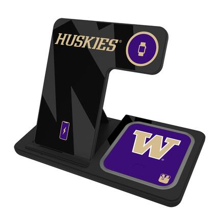 Front. Keyscaper - Washington Huskies 3-In-1 Wireless Charger - Multicolor.