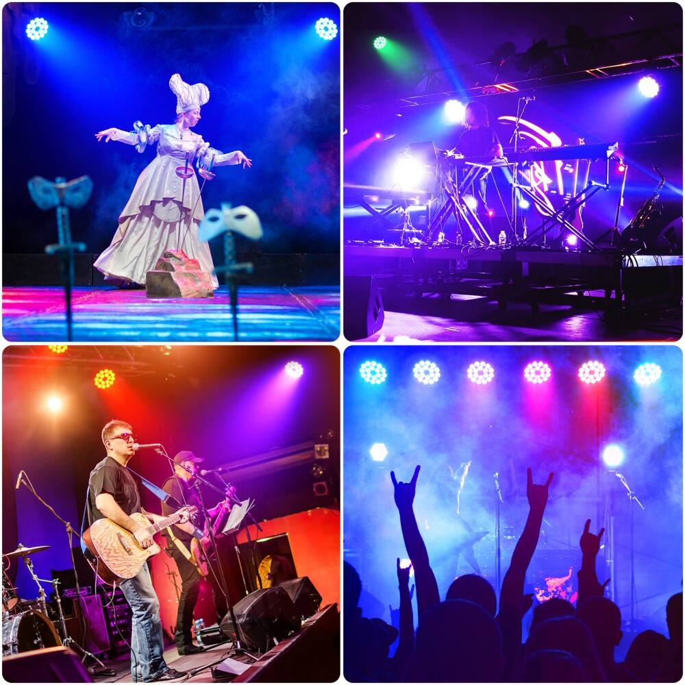 Alt View 3. UKing - 360W 18LED Par Can Light DMX Stage Lighting Strobe RGBL Beam Wash Lights DJ Show.