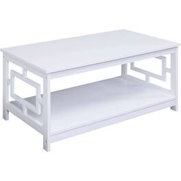 Convenience Concepts - Town Square Coffee Table with Shelf - White