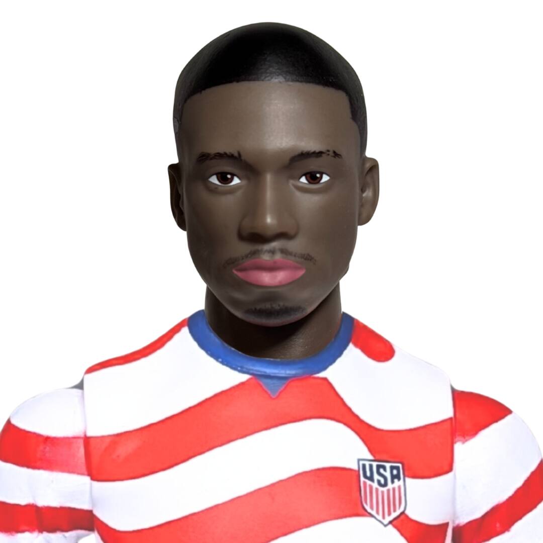 Alt View 5. Banbo Toys - Banbo Toys SOCKERS 2026 USMNT Tim Weah (Home Jersey) 8" Collectible Soccer Action Figure.