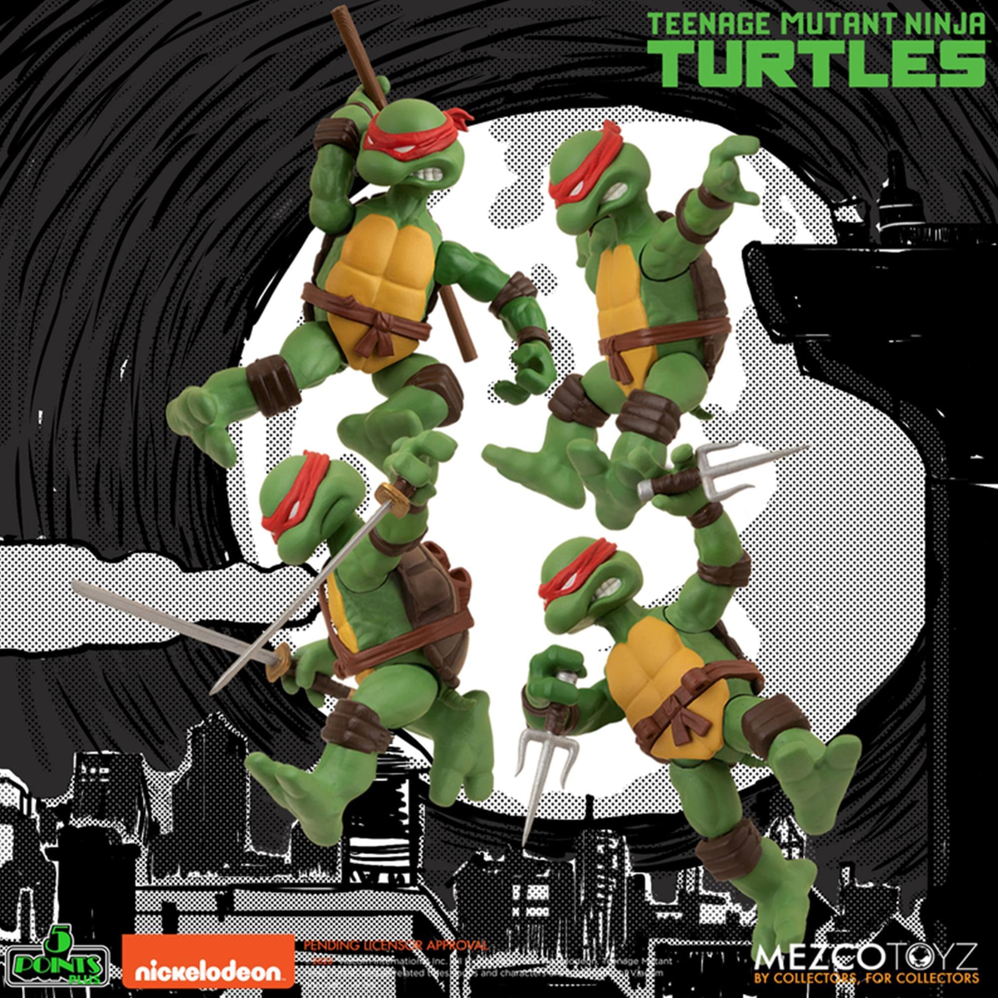 TEENAGE MUTANT NINJA TURTLES B 88  
1000 PENDING LICENSOR APPROVAL  
DOING nickelodeon  
MEZCOTOYZ BY COLLECTORS FOR COLLECTORS
